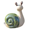 Ceramiczne Ogród Zielony Uśmiechający ślimaki Home Decor Rzemiosło Dekoracja Rękodzieła Ornament Porcelanowy Figurki Ogrodowa Dekoracja