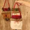 Fashion X'mas Presenthållare Santa Claus Snowman Deer Design Bag med Bell Julfesttillbehör 18 * 43 cm 10 st / parti dec421