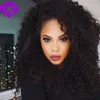 180densitet Full syntetisk Afro Kinky Curly Lace Front Wig Värmebeständig Naturlig Svart / Brun / Blond Korta Bob Pärlor För Afrikansk Amerikansk