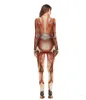 Structure du corps humain 3D Imprimer Party Soirée Costume Combinaisons Pantalons Skinny Hommes Femmes Halloween Cosplay Costumes Ensembles Festival Wear246N