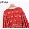 2018 femmes rouge Vintage imprimé fleuri vacances Boho Blouse dame col en V manches chauve-souris Blouses décontractées chemise été hauts LJPZ871