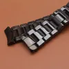 Ceramiczny pasek zegarek Solid Link Bransoletka Fit Broder S3 Men Zegarwatchband 22 mm Wypolerowane czarne pasma obserwacyjne nowe zakrzywione końce 20173060222