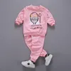 Barn Baby Boys Tjejer Kläder Satser Tracksuit Cotton Sport Suit Cartoon T-shirt + Byxor Kids Kläder uppsättningar A666