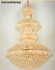 LED Modern Crystal Chandeliers Lights Fixture American Big Golden Chandelier Lamps el Lobby Hall Stair Way Villa Home Indoor Li274g