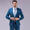 Personaliseer Slim Fit Classic Design Style Bruidegom Tuxedos Mannen Jas en Broek Laatste Bruiloft Pakken