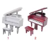 Kinderen Speelgoed Dollhouse Houten Piano Mini Miniatuur Meubels Muziek Instrument Baby Kinderen Spelen Speelgoed Mini Desk Decor Toys 1:12