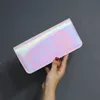 Portafoglio lungo puro da donna con sirena laser da 3 pezzi Portamonete porta carte di credito con frizione impermeabile in 3 colori
