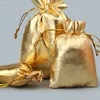 Cor do ouro colar de jóias Pingente Pulseira Bolsas de Embalagem de Embalagem De Exposição de Armazenamento Sacos para festa de casamento de Natal
