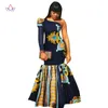 2018 Asymmetrical Party Dress Custom Made African Printed Dashiki Dress Unique Wax Printed Mermaid Dress WY346288n