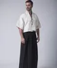 Vêtements de samouraï japonais classiques, Kimono de guerrier pour hommes avec Obi, Costume traditionnel de Convention Yukata en Satin, taille unique