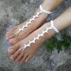 Het White Barefoot Sandals Nude Shoes Foot Jewelry Beach Peach Носить туфли для йоги свадебные штуковины свадебные пляжные аксессуары белые кружевные сандалии S20032271276