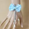 la nuova cintura popolare europea e americana calda del braccialetto della perla di goccia di bowknot del lago blu si riferisce al classico elegante di modo