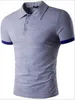 Hot Business Uomo Personalità Patchwork Colore Puro cotone T-shirt manica corta Estate Top corto Taglia M-2XL