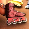4st mini Skate Shoes Model Keychain Roller Skates Keychains Women Bag Charm Pendant Car Key Chain Ring Keyring Sports Goods Gift5789322