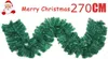 2.7 M (9ft) Sztuczne zielone wieniec świąteczne Girlanda Wieniec kominek na Xmas Nowy Rok Drzewo Domowe Dekoracja 160H / 200H
