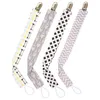 4pcs/set Baby Pacifier Clip Chain Cotton Dummy Holder Chupetas Soother Pacifier Clips Strap Nipple Holder For Infant Feeding