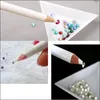 DIY Nail Art Decoration wood Dotting Tools Pencil Pen Picker Manicure tools White Nail Art Dotter