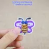 10pcs lavender Bees patches insect badges for clothing iron embroidered patch applique iron on patches sewing accessories DIY