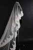 Goedkoopste 2018 Kapel lengte tule bruid bruiloft sluiers applique decoratie vintage lange bruids sluier haaraccessoires