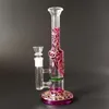 Favor Neweast Mor Cam Bong Percoil Dab Teçhizat Heady Cam 14.5mm Eklem Cam Su Borusu Küçük Bongs WP533