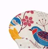 Bird Pattern 3D Mouse Pads with Silicone Gel Wrist Rest Gaming Mousepads 2Way Fabric