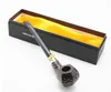 Smoking Pipes Neue Acryl-Filterkartusche aus schwarzem Acryl mit langem Mund und gebogenem 255-mm-Harz