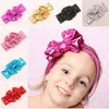 Glitter Metallic Bow Headband Para Meninas Liso Elástico Hairbands Acessórios De Cabelo Crianças Big Bow Headbands Cabelo Arcos