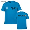 Espana Policiaスペイン国民エスパナ・ポリチアアンチリオットスワットジオは特別な部隊男性Tシャツトップスティー