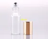 200 sztuk / partia 17x57mm 5ml Clear Glass Essential Oil Butelki rolkowe Metalowe kulki Perfumy Szklane rolki na butelce