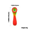 Portable Silicone tabac fumer Cigarette tuyau eau narguilé Bong Portable Shisha main cuillère tuyaux outils avec bol en verre