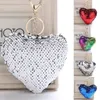 New Styles Unique Sequin Heart Keychain Bag Car Pendant Accessories Pop Key Rings 9 Styles