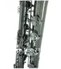 Märke Baritone saxofon Högkvalitativ Woodwind Musikinstrument Mässing Body Nickelpläterad yta med fodral för jazzmusik