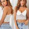 Tanques de mujer Camis Mujeres Encaje Floral Bralette Bralet Shirts Bustier Blanco Cultivo Top Cami sin Agregar