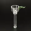 Glazen mannelijke slides en vrouwelijke steel wijnbekerstijl met zwarte rubberen eenvoudige downstem voor waterglazen bong glazen pijpen rookpijp