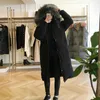 2017ビッグサイズの女性服ソリッドジャケット冬の女性韓国のスタイリッシュな長いパーカーコート暖かいパーカー女性の冬コートA810