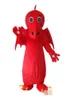 Högkvalitativa riktiga bilder Red Dragon Mascot Kostym Gratis frakt