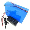 48V 10AH 500W E-BIKE BATTERI LITIUM ELEKTRISK BIKE 48V med 54,6V 2A Laddare 15A BMS 48V Batteriet 18650 Uppladdningsbart batteri