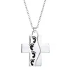 Footprint Jesus Cross Necklace Letters My Child I Love You Pendant necklaces Fashion Jewelry Gift for Women Kids