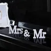 3 adet / takım Düğün Süslemeleri Mr Mrs Mariage Dekor Doğum Günü Partisi Süslemeleri Beyaz Harfler Düğün Işareti