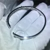 Choucong, nuevo estilo, pulsera infinita, diamante, oro blanco, relleno, fiesta, boda, brazalete para mujer, accesorios de moda