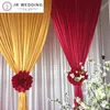 2017 Novo Design Romântico 3 M * 6 M Cortinas De Seda De Gelo Colorido Cortina 1 PCS Frete Grátis Para O Casamento Cenário Decoração