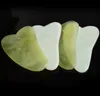 Natuurlijke gua sha board groen jade steen guasha cure acupunctuur massage tool body face ontspanning schoonheid gezondheidszorg gereedschap kd1