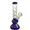 Dab Oil Rigs UV Bong Striaght Tube Water Pipes Grow In Dark Tree Perc Bong per acqua in vetro con ciotola da 18 mm GID01