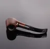 Marteau à fond plat, grosse pipe, bois, ébène, ensemble à fumer portable pour vieil homme.