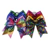 8 tums mode handgjorda sequin bling cheer bows hårband för flicka barn barn boutique hår accessorie