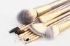 Makeup Brushes Persiska Krämig Vit Brush Set Champagne Trähandtag Skönhetssatsverktyg