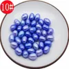 Wholesale loose oval Natural Freshwater Pearl Rice Shape 10# Light Blue Pearl Can Be Used with Jewelry