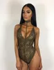 Solid Women Lace Floral Bodysuit Summer Skinny Shaper See Through Jumpsuits Women Halter V-Neck Slim Fit Women Thin Curve Clothing