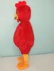 Costume da gallina vestito mascotte di pollo di colore rosso di vendita calda 2018 per adulti da indossare in vendita