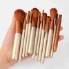 メイク12 pcs/set brush nude 3メイクアップブラシキットアイシャドウ用ブラッシャーコスメティックブラシのツール送料無料